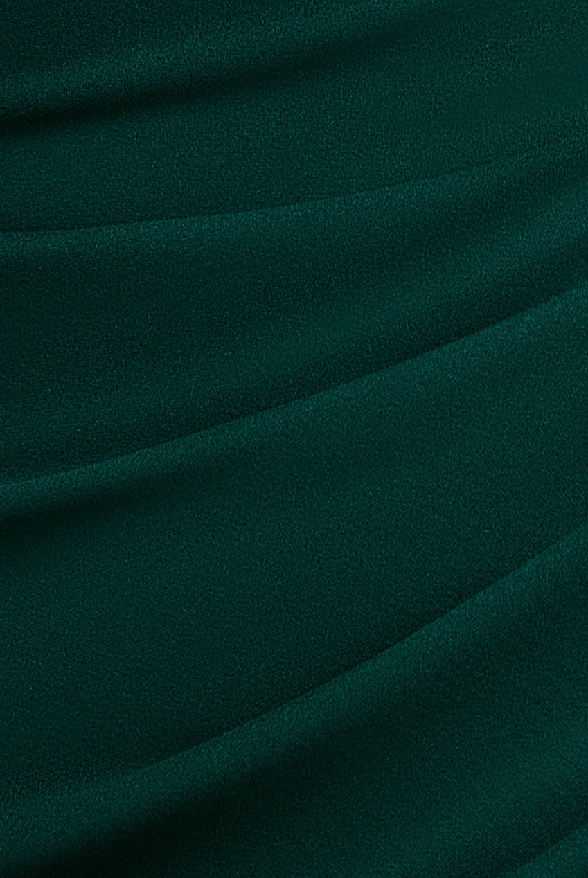 One Shoulder Evening Maxi Dress - Emerald Green DR3231