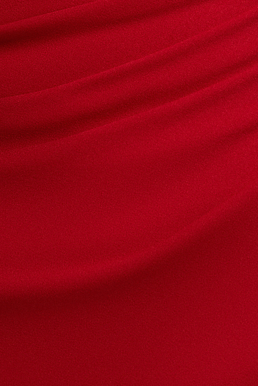 One Shoulder Evening Maxi Dress - Red DR3231