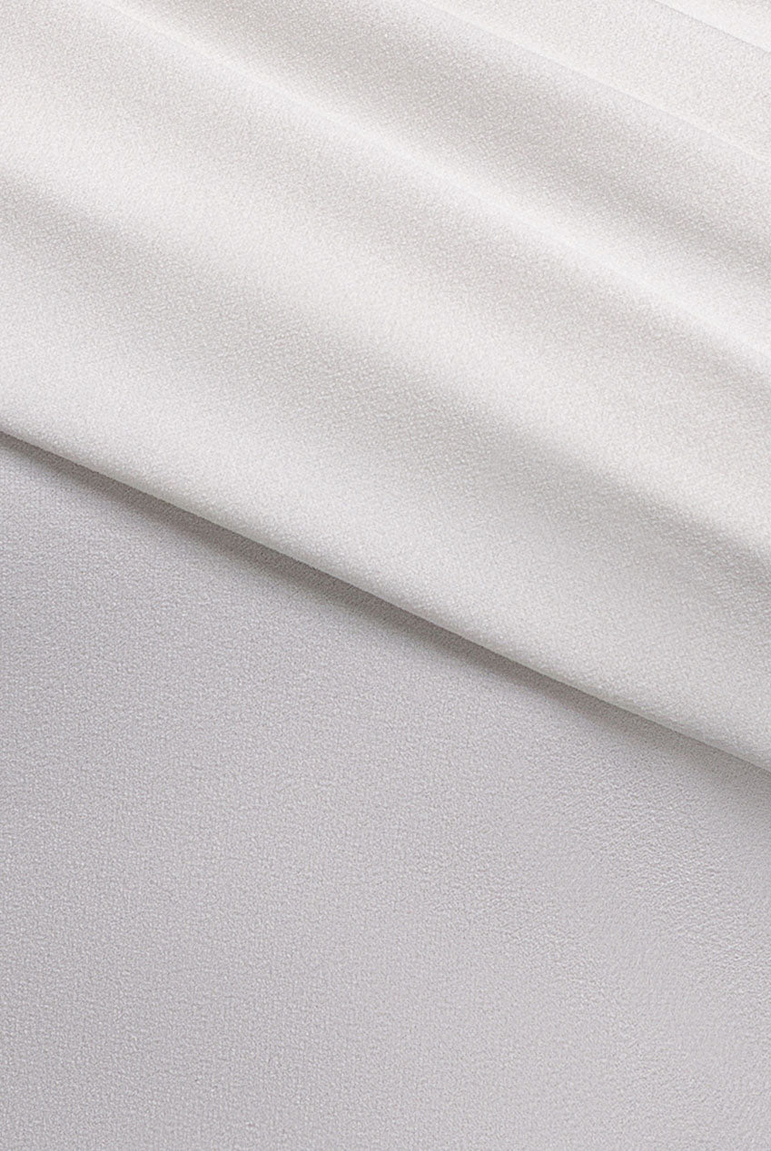 One Shoulder Asymmetric Scuba Crepe Maxi Dress - White DR3231