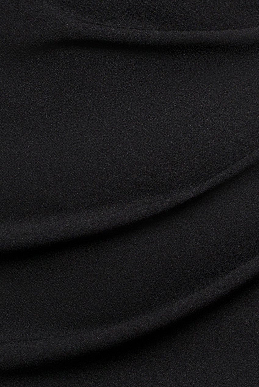 Off The Shoulder Draped Sleeve Maxi Dress - Black DR3259