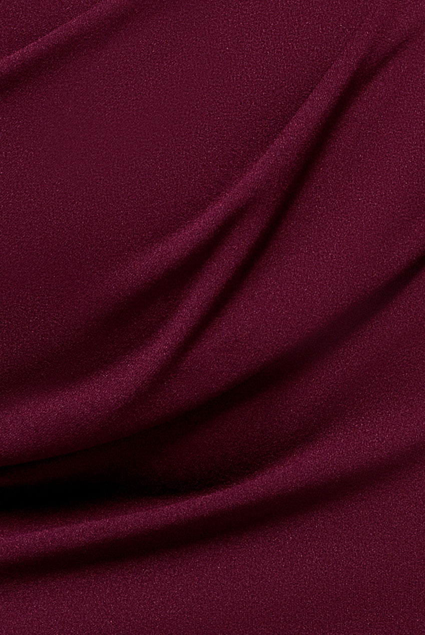 Off The Shoulder Draped Sleeve Maxi Dress - Plum DR3259