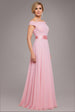 Cowl Neck Chiffon Maxi Dress - Blush Pink by Goddiva