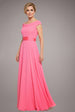 Cowl Neck A-Line Chiffon Maxi Dress - Coral by Goddiva