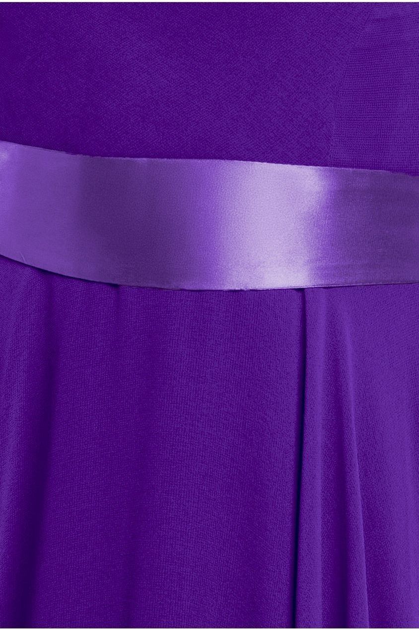 Cowl Neck Chiffon Maxi Dress - Purple DR3335M