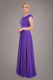 Cowl Neck Chiffon Maxi Dress - Purple by Goddiva
