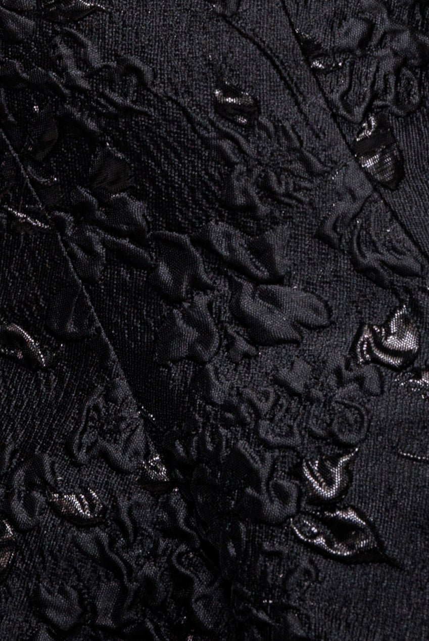 Jacquard Sleeveless A-line Mini Dress - Black DR3433