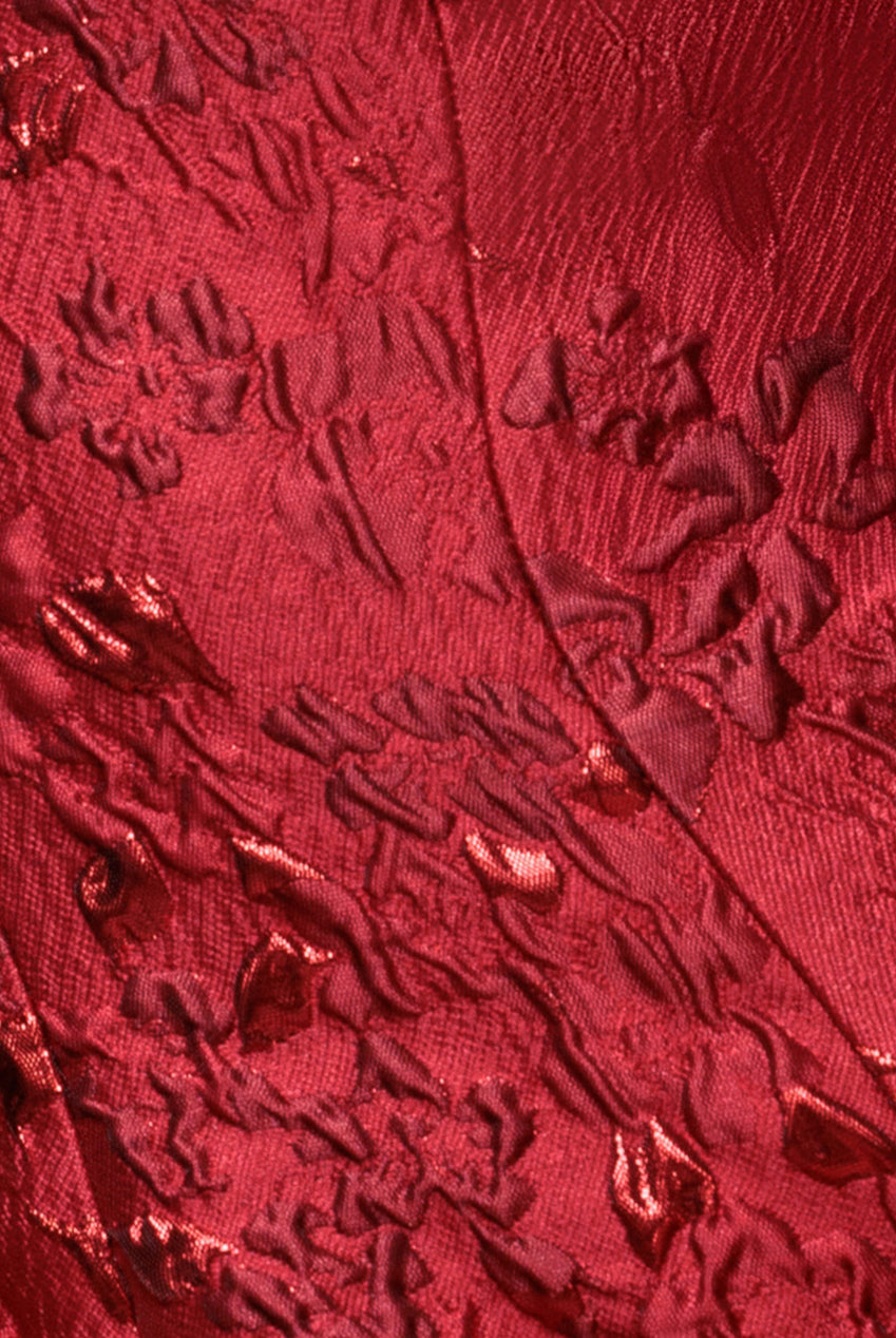 Jacquard Sleeveless A-line Mini Dress - Red DR3433