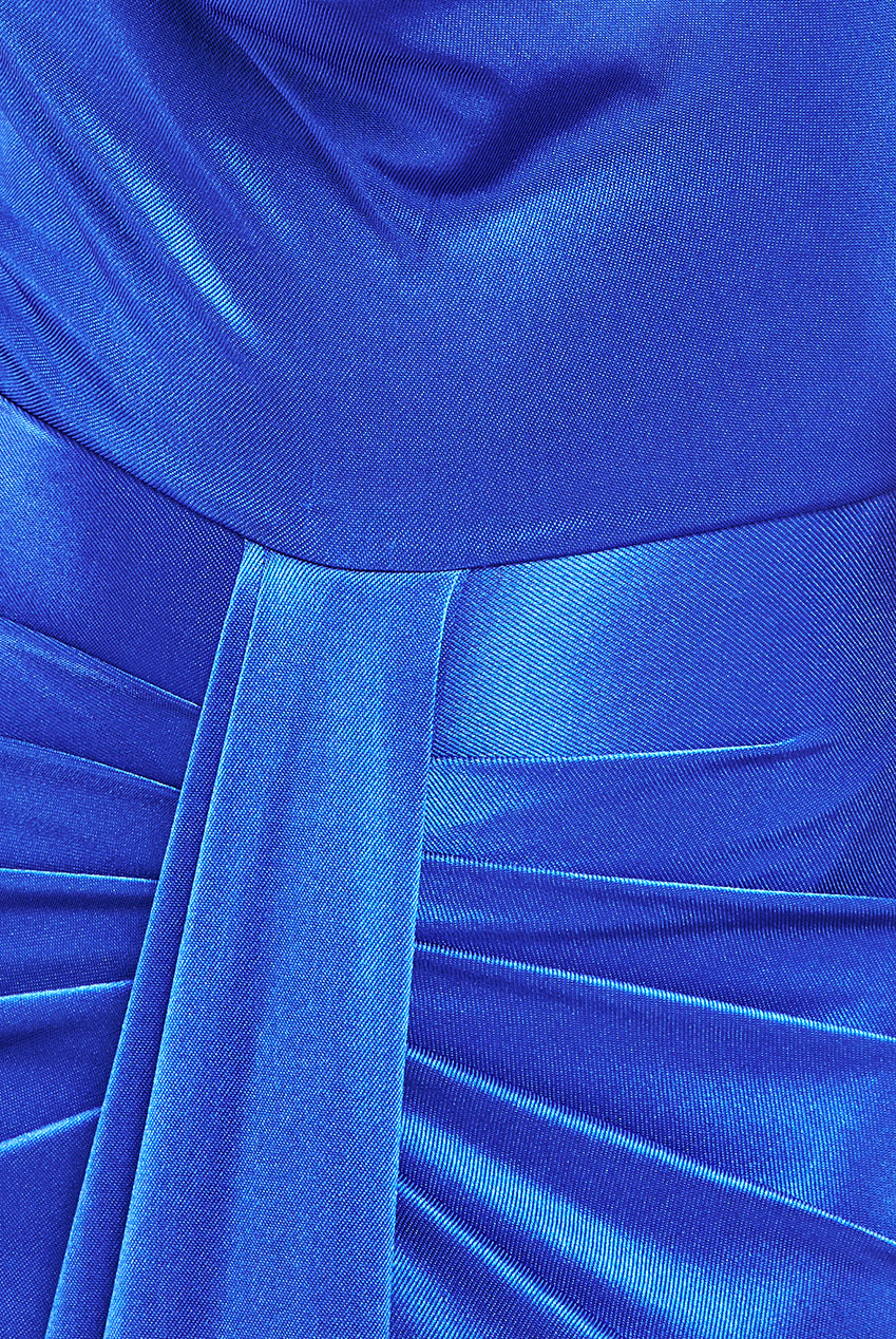 Open Back Cowl Neck Maxi Dress - Royal Blue DR4354