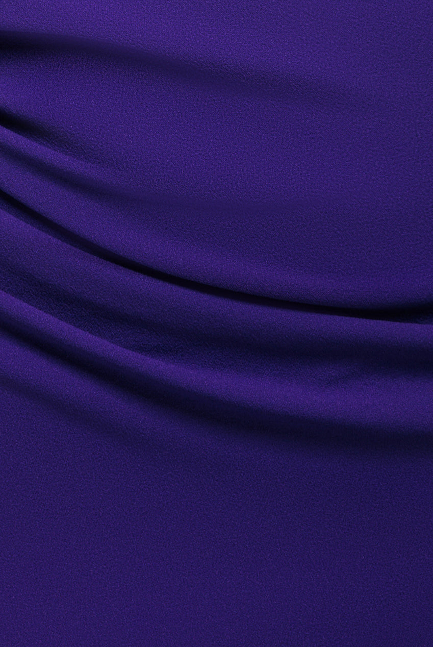 One Shoulder Front Split Scuba Maxi - Purple DR3518