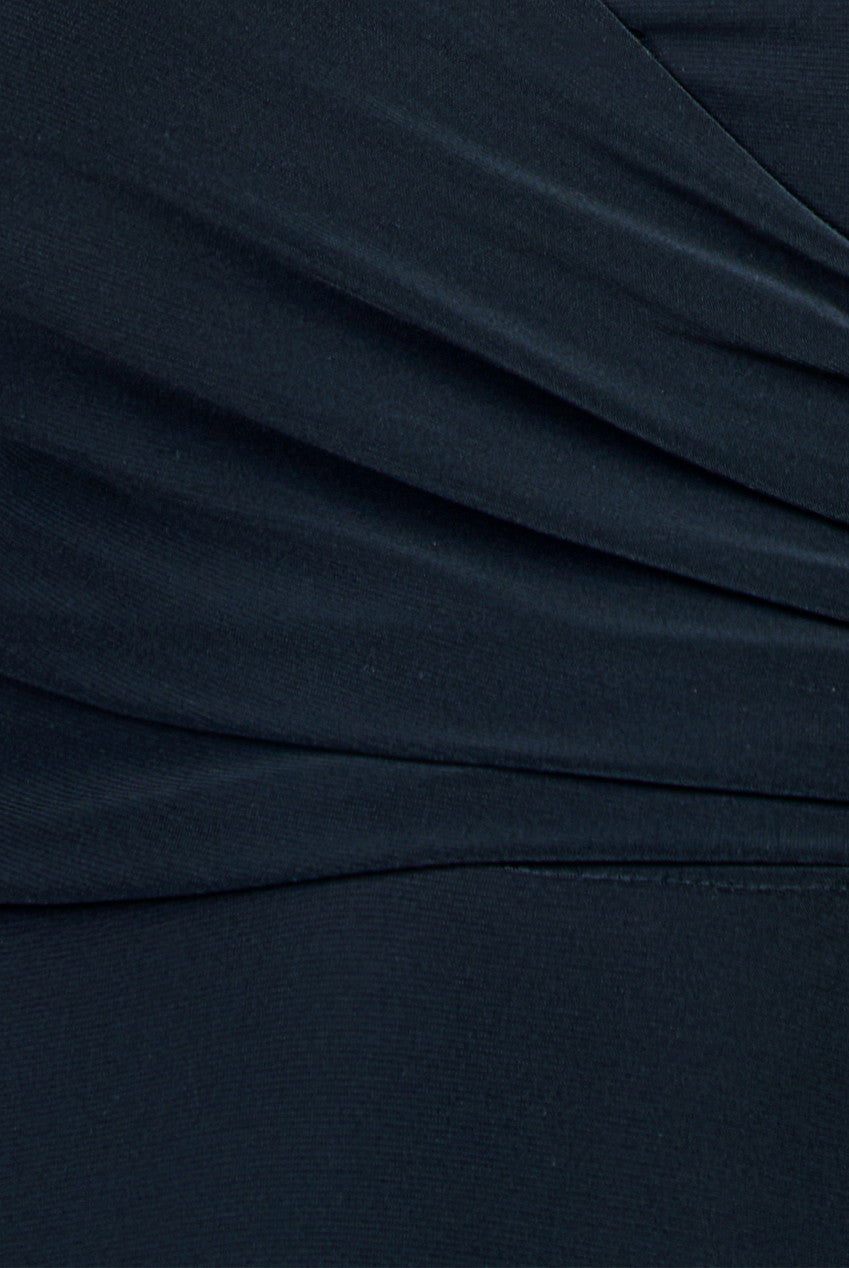 High Neck Drawstring Mini Dress - Navy DR3529
