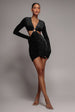 Cut Out Long Sleeve Bodycon Mini - Black by City Goddess