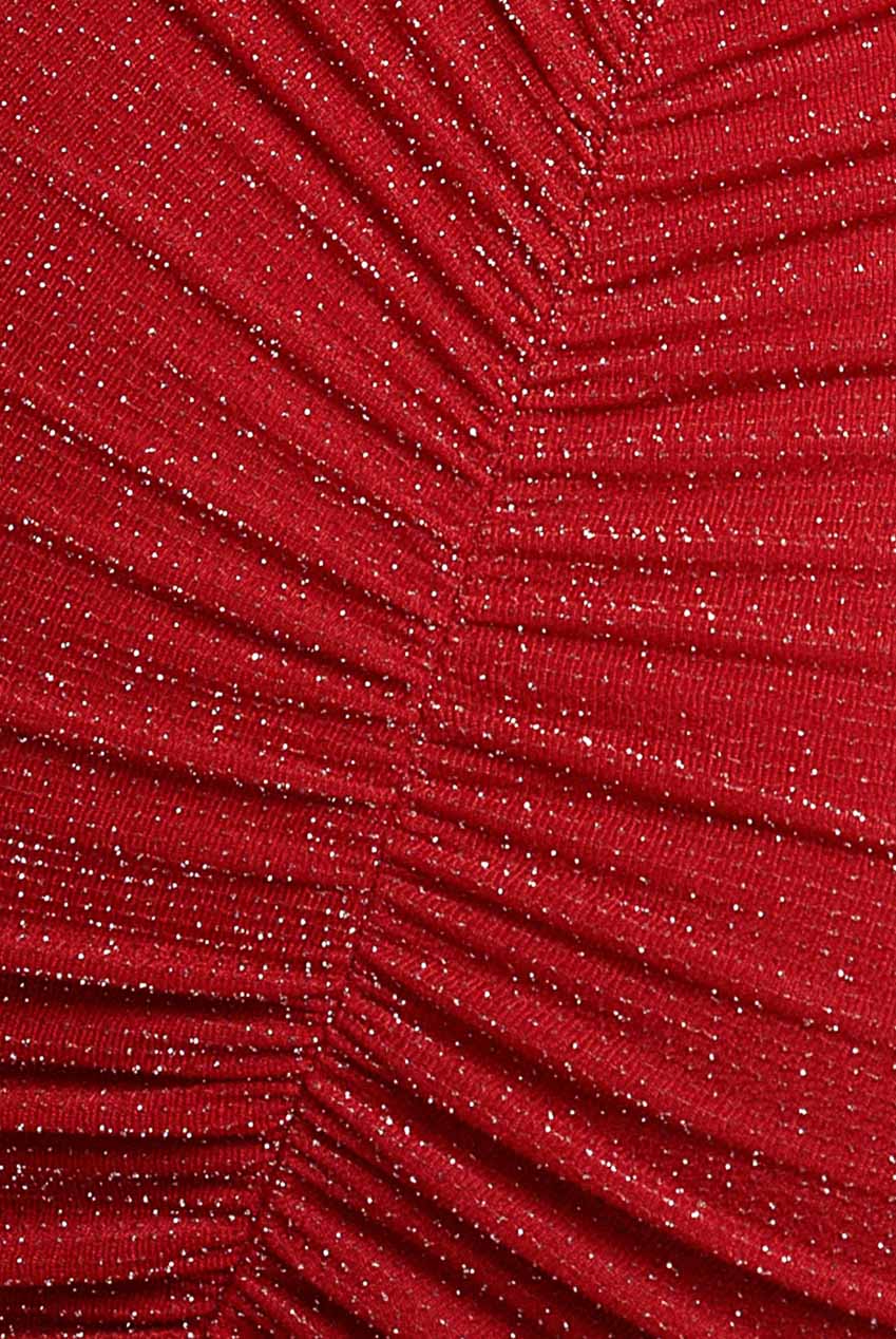 Cut Out Long Sleeve Bodycon Mini Dress - Red