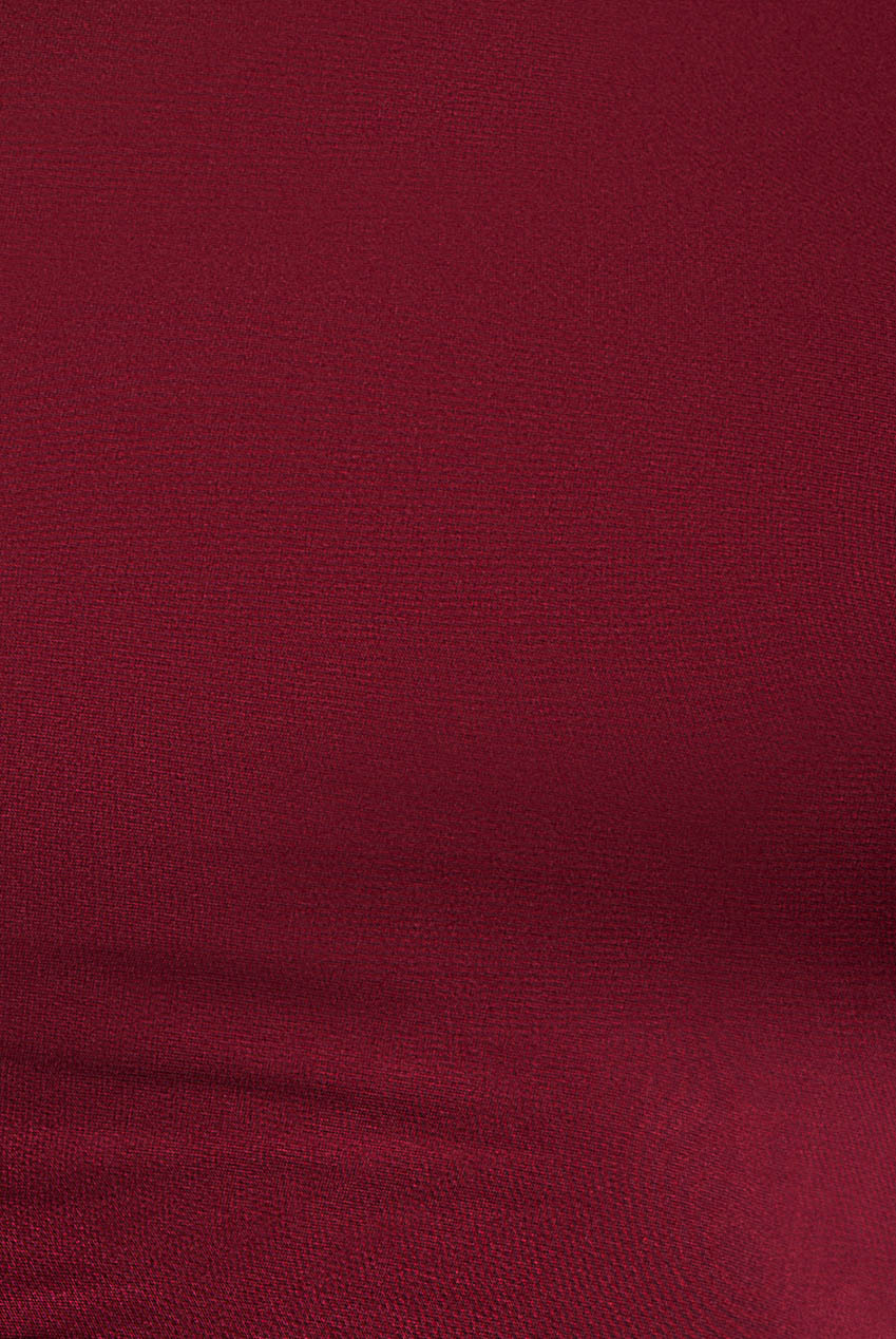 Asymmetrical Neck Ruched Midi Dress - Wine DR3541