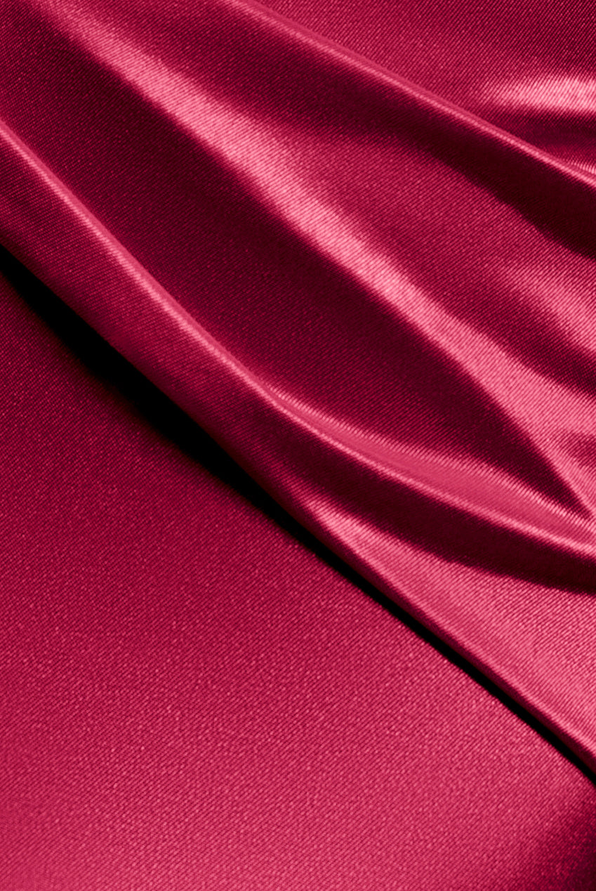 Satin Off The Shoulder Maxi Dress - Wine DR3580