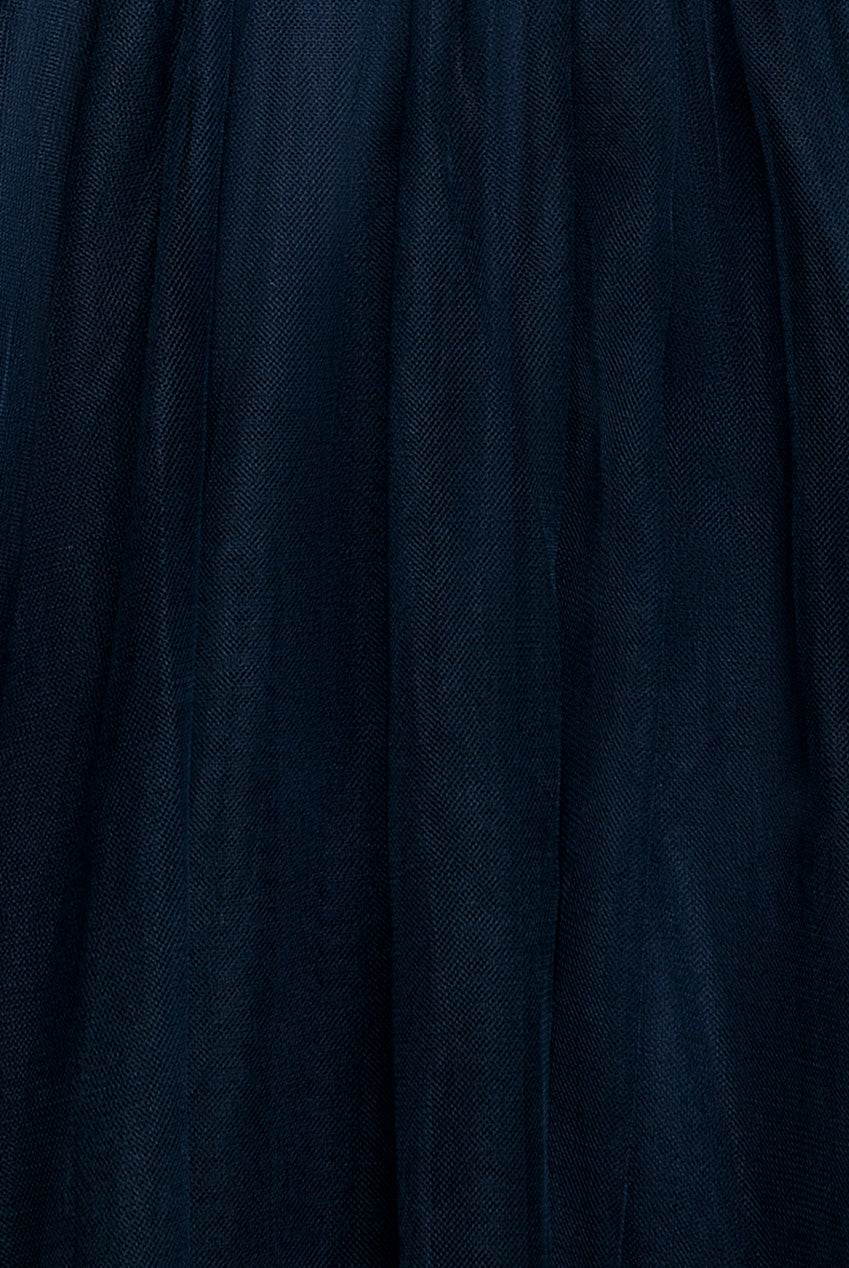 Embroidered Mesh Maxi Dress - Navy DR3584