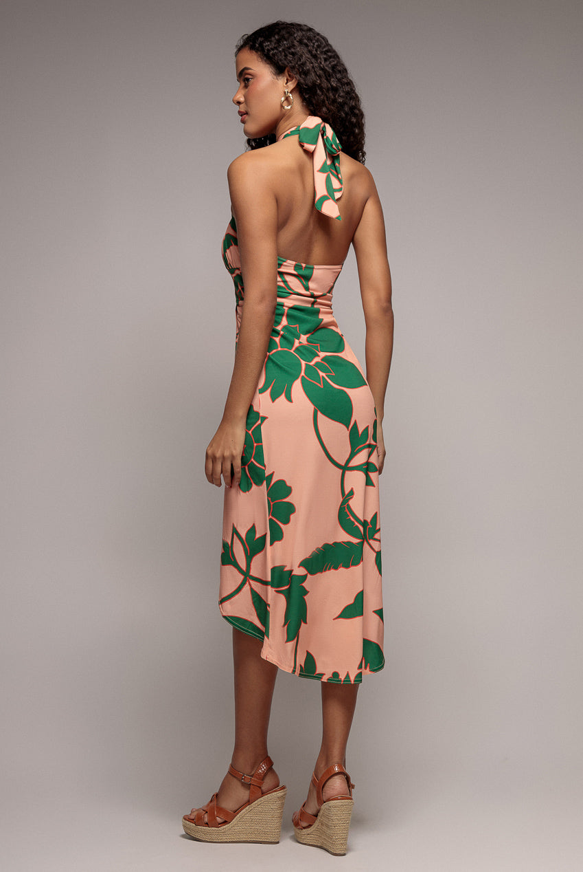 Printed Crossover Midi - Green DR3603