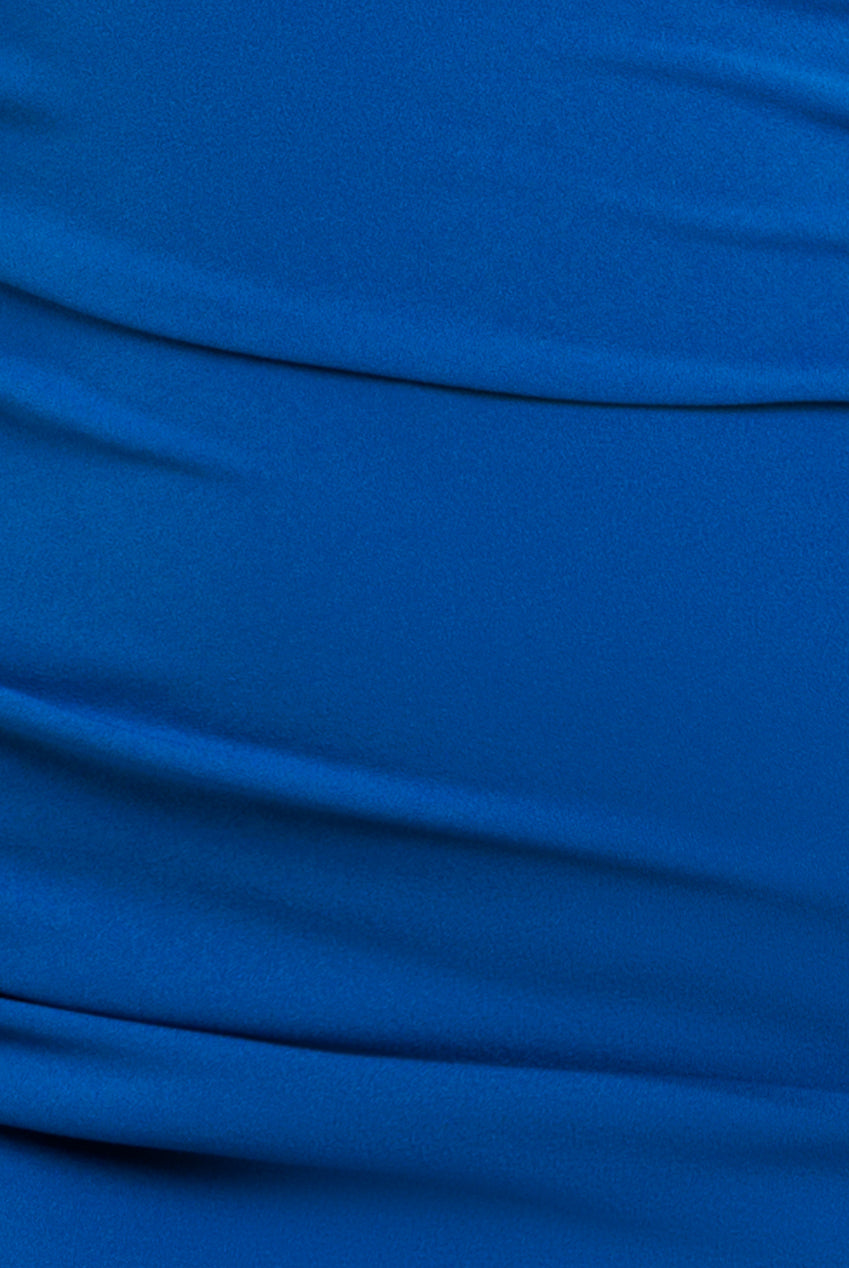 One Shoulder Scuba Midi Dress - Royal Blue DR3638