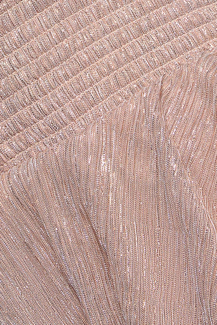 Crinkle Lurex High Low Layered Midi Dress - Blush DR3655