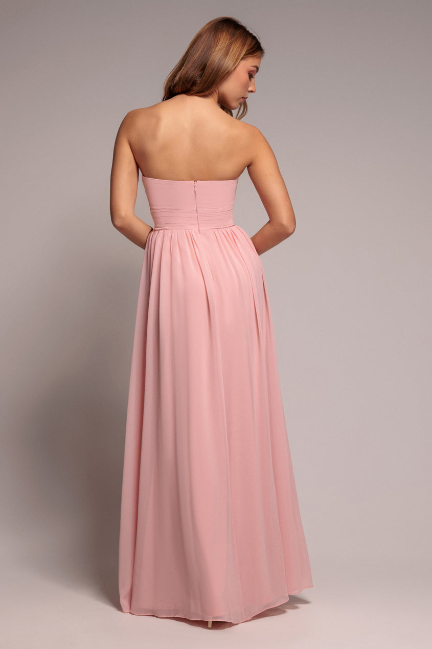 Bridesmaids Chiffon Maxi Dress - Blush DR3777