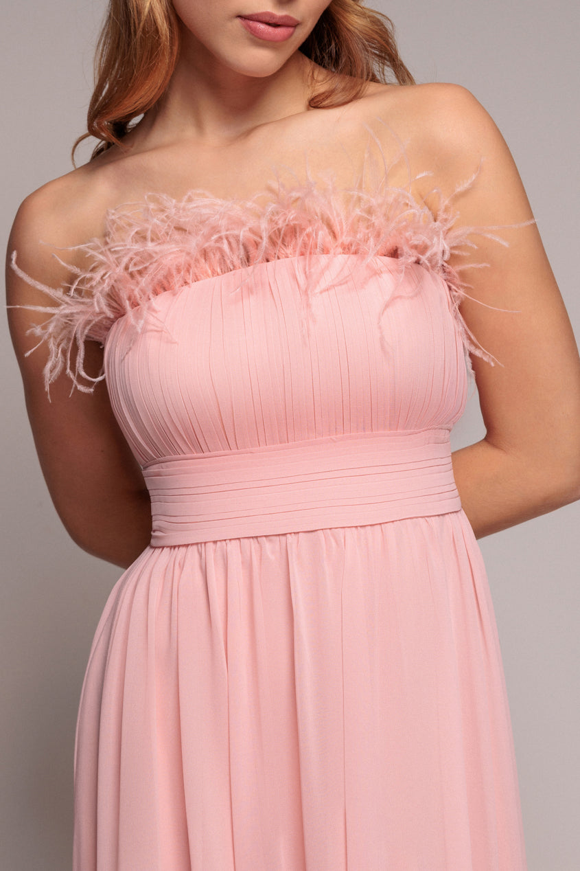 Bridesmaids Chiffon Maxi Dress - Blush DR3777