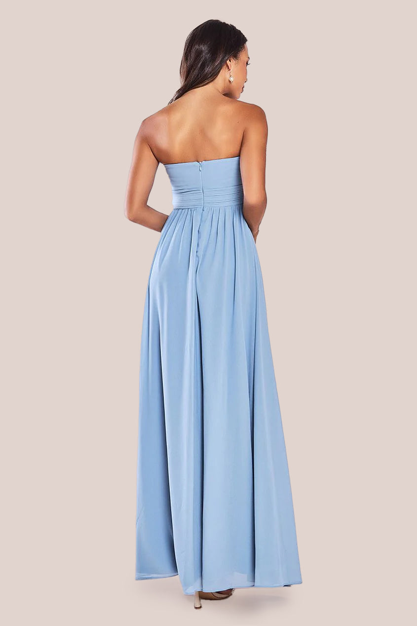 Bridesmaids Chiffon Maxi Dress - Blue DR3777