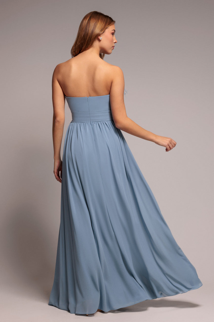 Bridesmaids Chiffon Maxi Dress - Blue DR3777