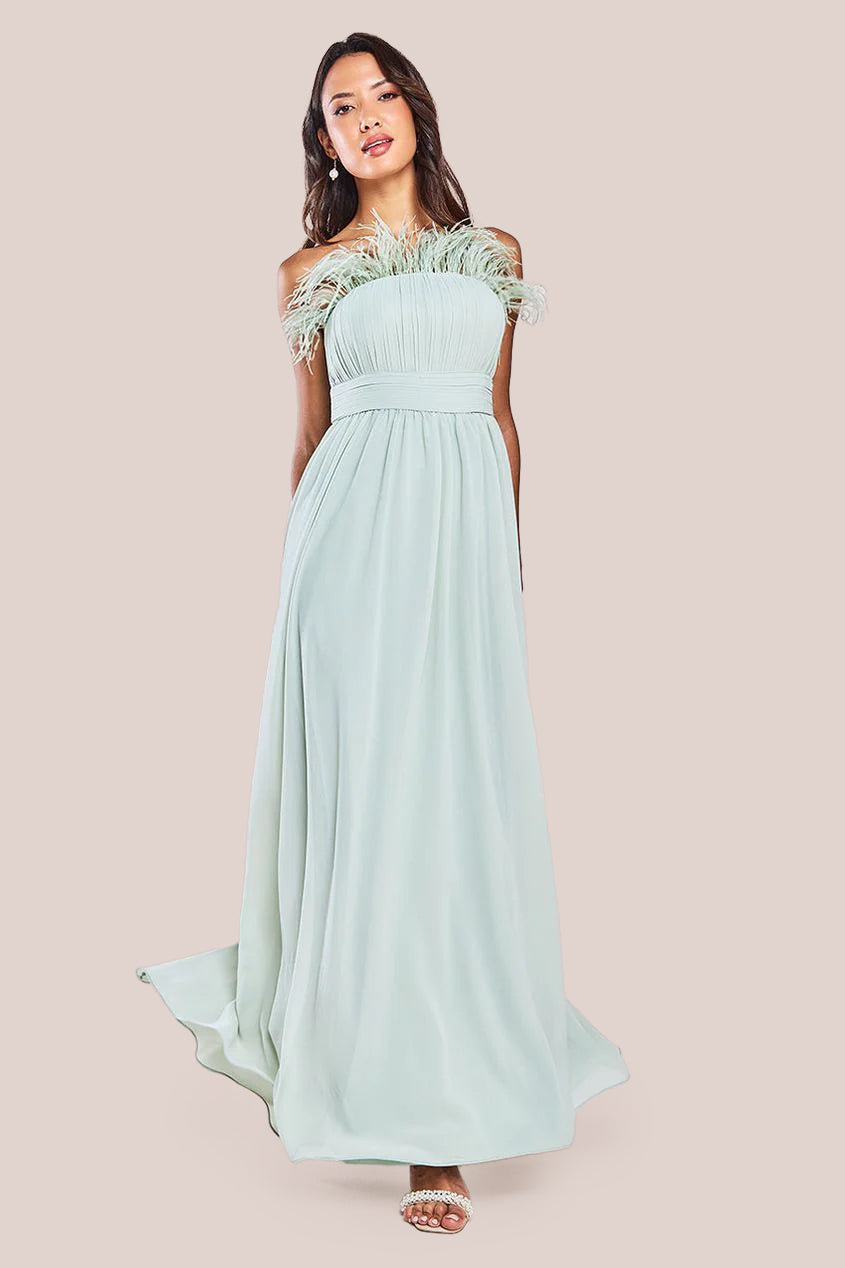 Bridesmaids Chiffon Maxi Dress - Sage Green DR3777