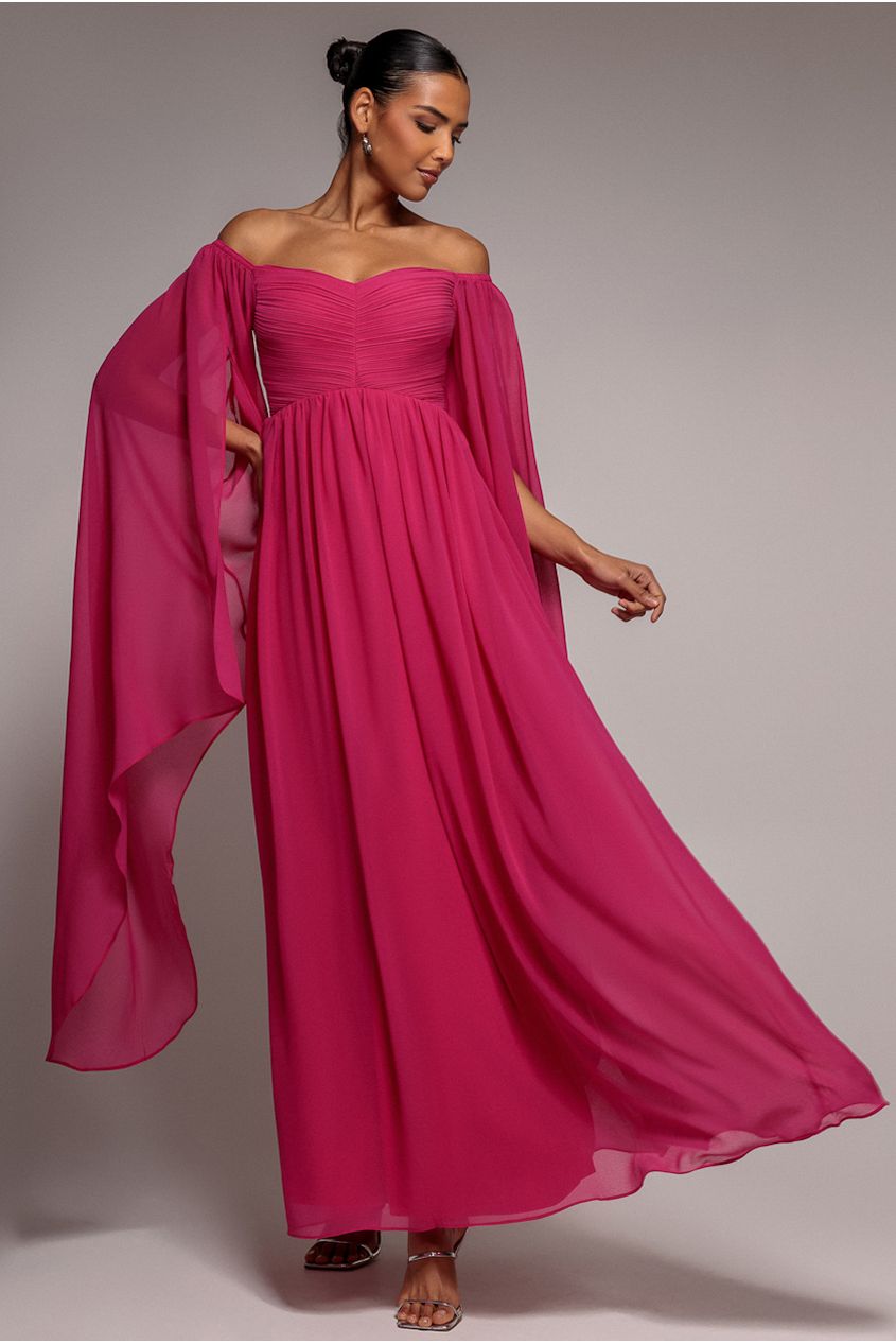 strapless open back dress Sexy Ruched V-Neck Long Chiffon Prom Dresses Off The Shoulder main image 0