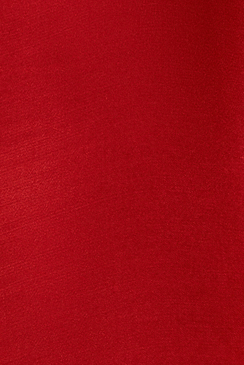 Satin Viscose Front Buttoned Dipped Hem Midaxi Dress - Red DR3899