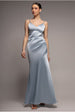 Cowl Back Satin Maxi Dress - Blue by Goddiva