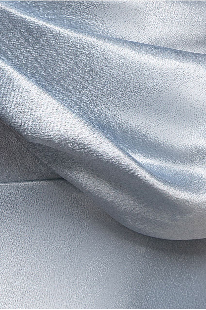 Cowl Back Satin Maxi Dress - Blue DR3920