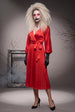 Long Sleeve A-Line Midi Frankenstein's Bride-Inspired Halloween Costume - Red by Goddiva