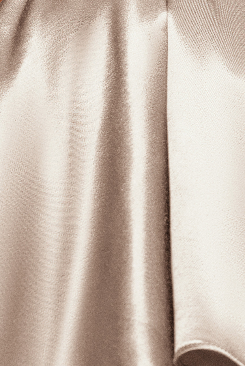 Satin Viscose Front Wrap Midaxi Dress - Champagne DR4002