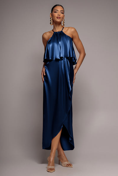 sachin and babi light blue dress Goddiva Diamante Strap Fish Scale Sequin Maxi Dress in Natural
