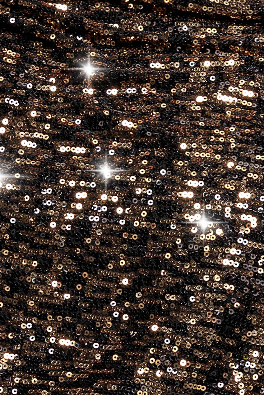 Sequin Cowl Maxi Dress - Black DR4051P
