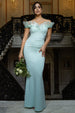 Goddiva Fan Pleated Bardot Scuba Crepe Maxi Dress - Mint Green