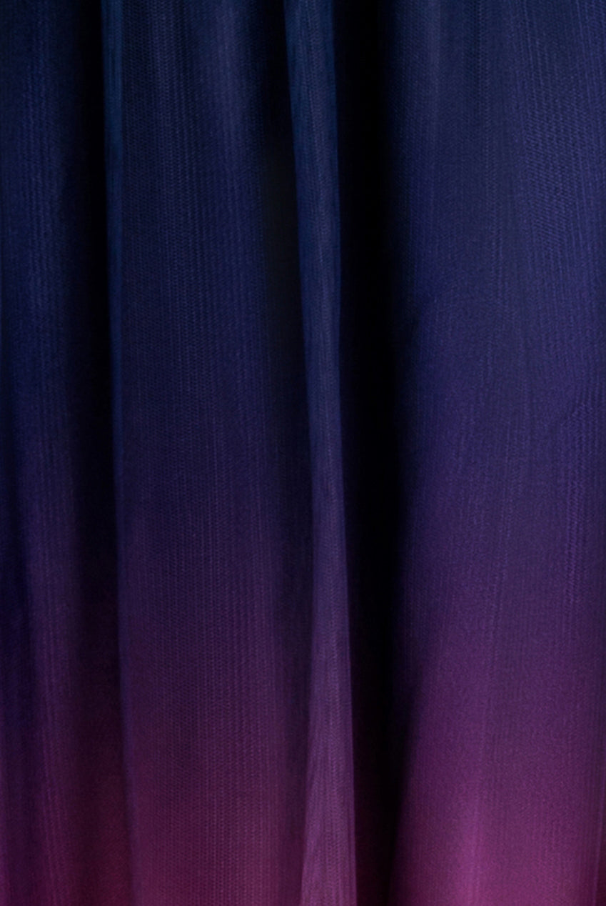 Sleeveless Ombre Pleated A-Line Maxi Dress - Pink Ombre DR4083