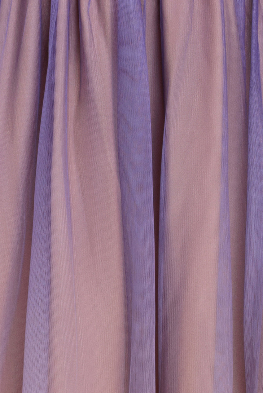 Sleeveless Ombre Pleated A-Line Maxi Dress - Lilac Ombre DR4083