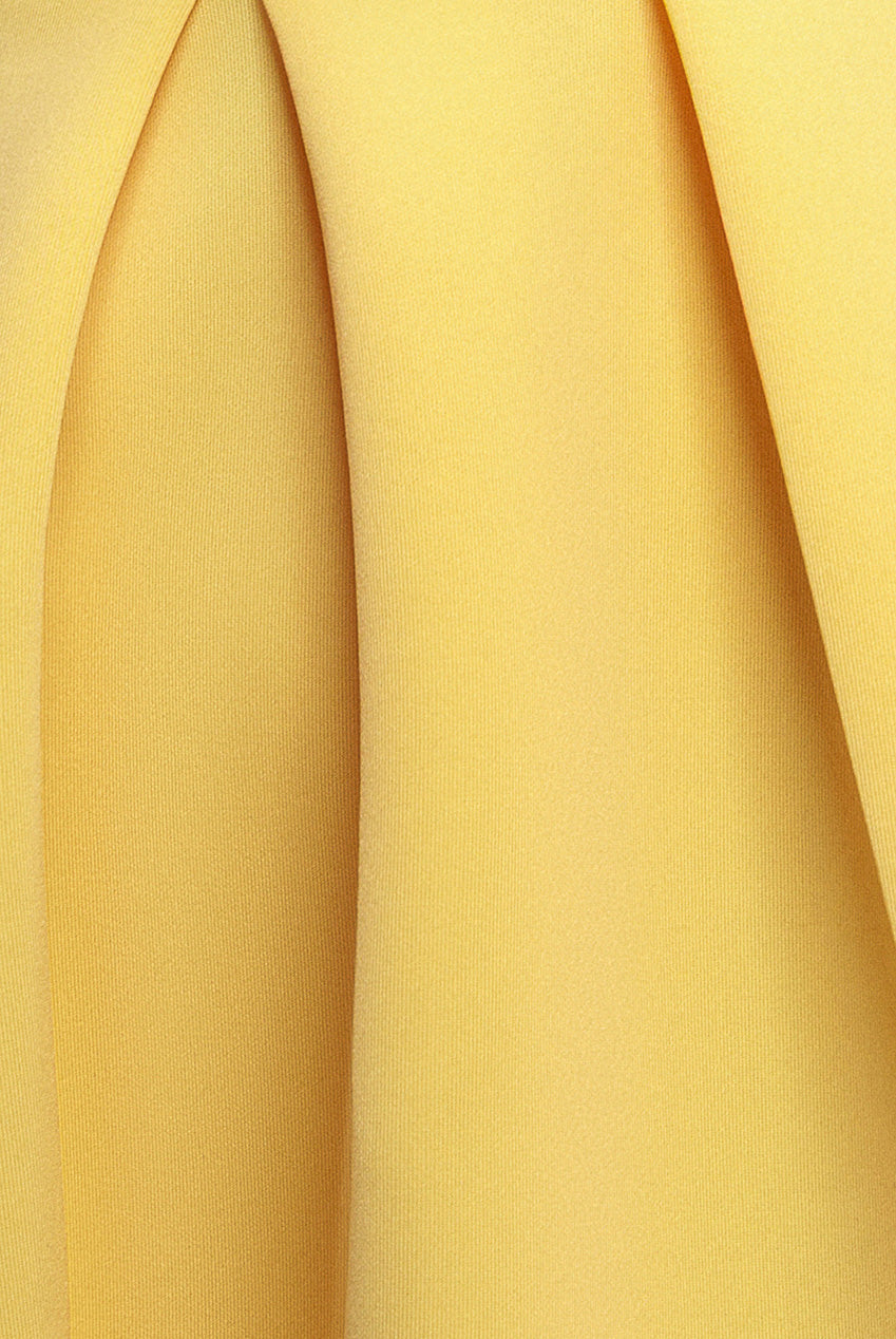 Scuba Foam Skater Midi Dress - Lemon DR4133