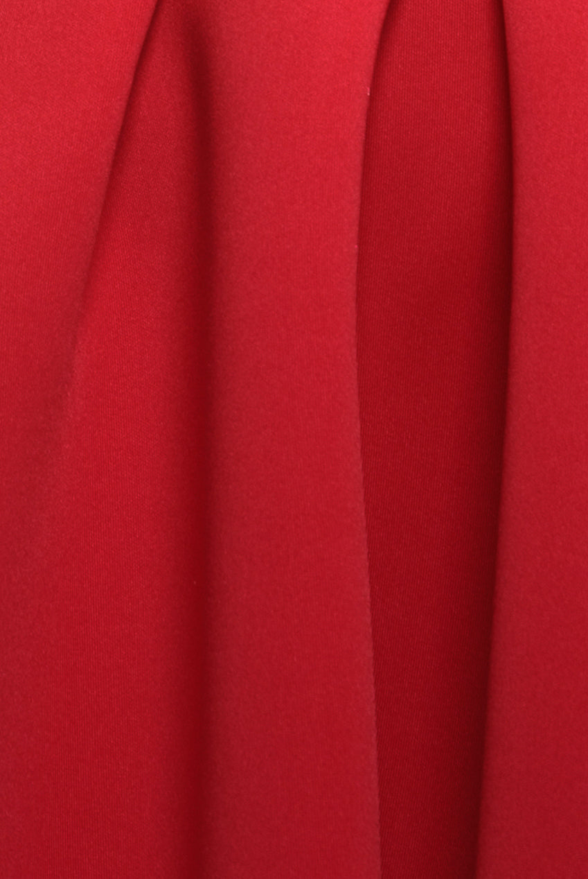 Scuba Foam Skater Midi Dress - Red DR4133