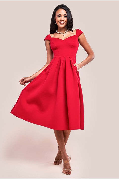 Midi Dresses For Women Ruched Long Sleeve And Bodycon Midis Goddiva 6698