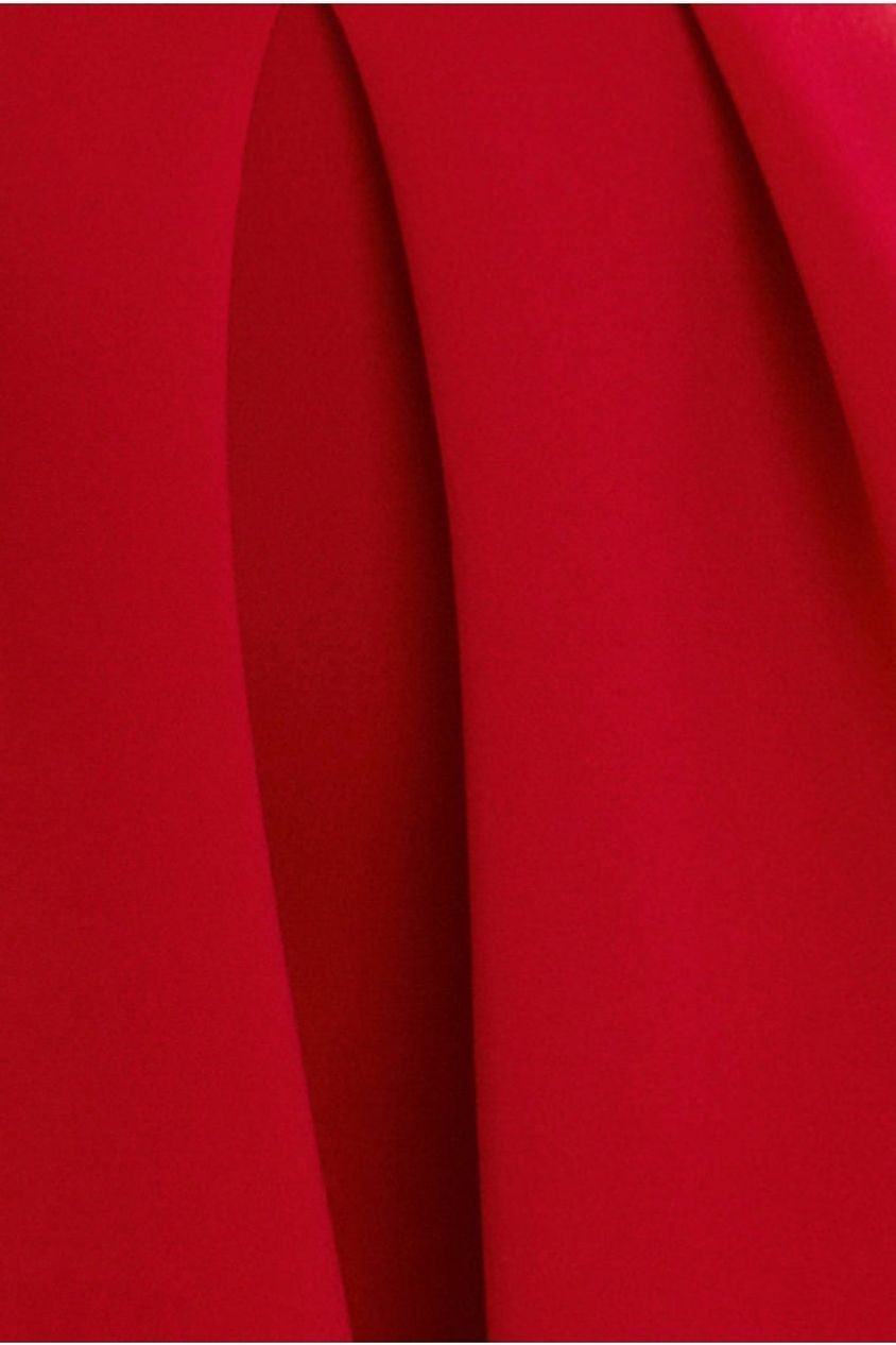 Scuba Foam Skater Midi Dress - Red DR4133