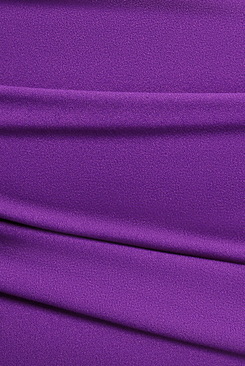 Scuba Bardot Pleated Midi Dress - Purple DR4135P