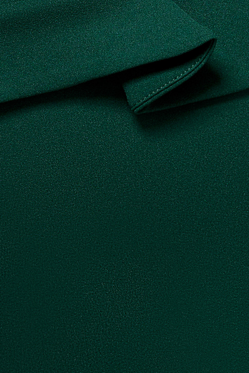 Scuba Crepe Side Neck Bodycon Midi Dress - Emerald Green DR4282