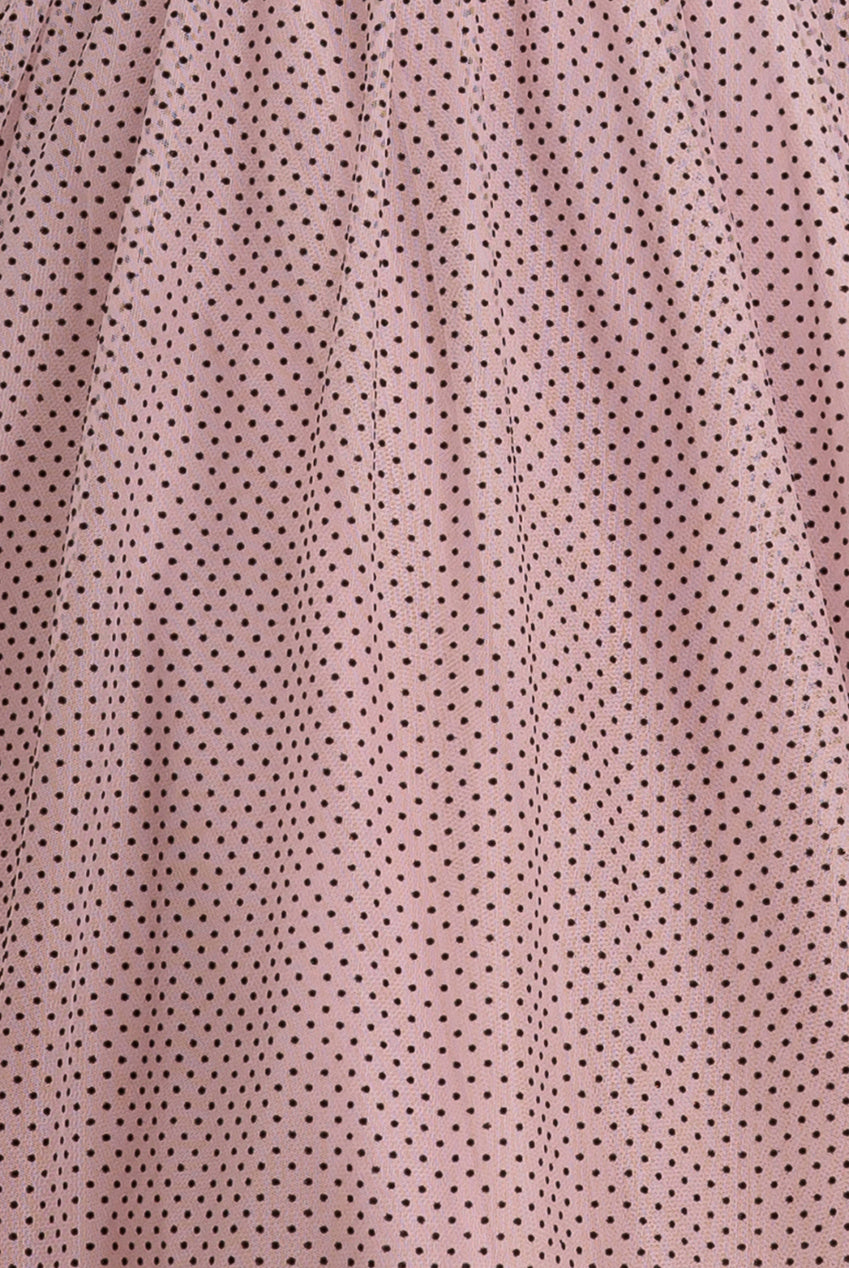 Dobby Mesh Off The Shoulder Princess Maxi Dress - Blush DR4308