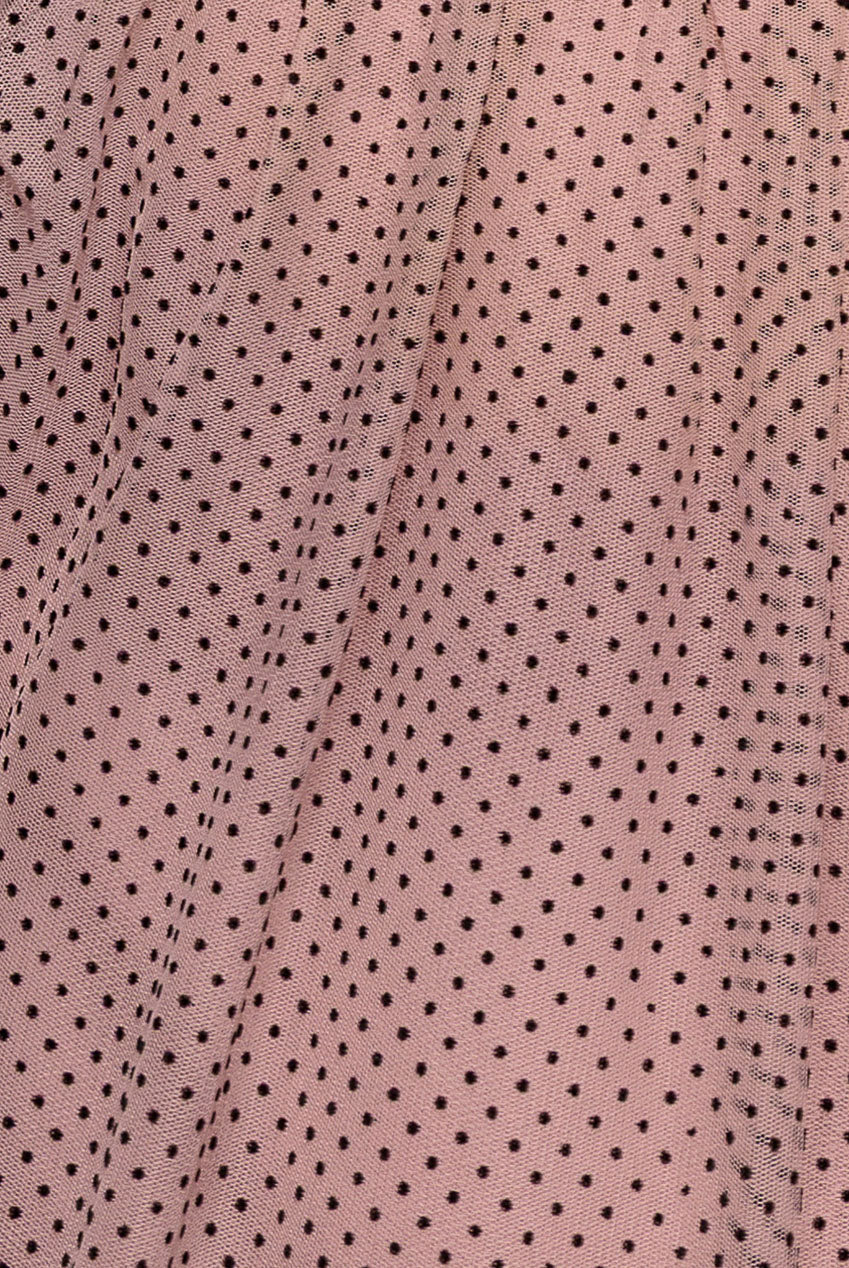 Dobby Mesh Off The Shoulder Princess Maxi Dress - Blush DR4308