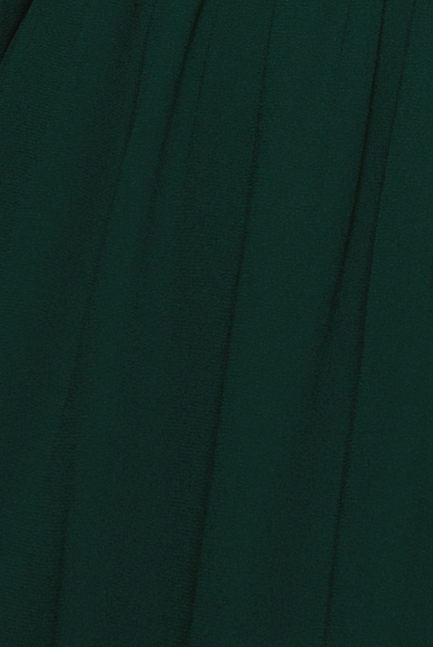 Sustainable Front Split Wrap Style Chiffon Maxi Dress - Dark Green DR4314BBS