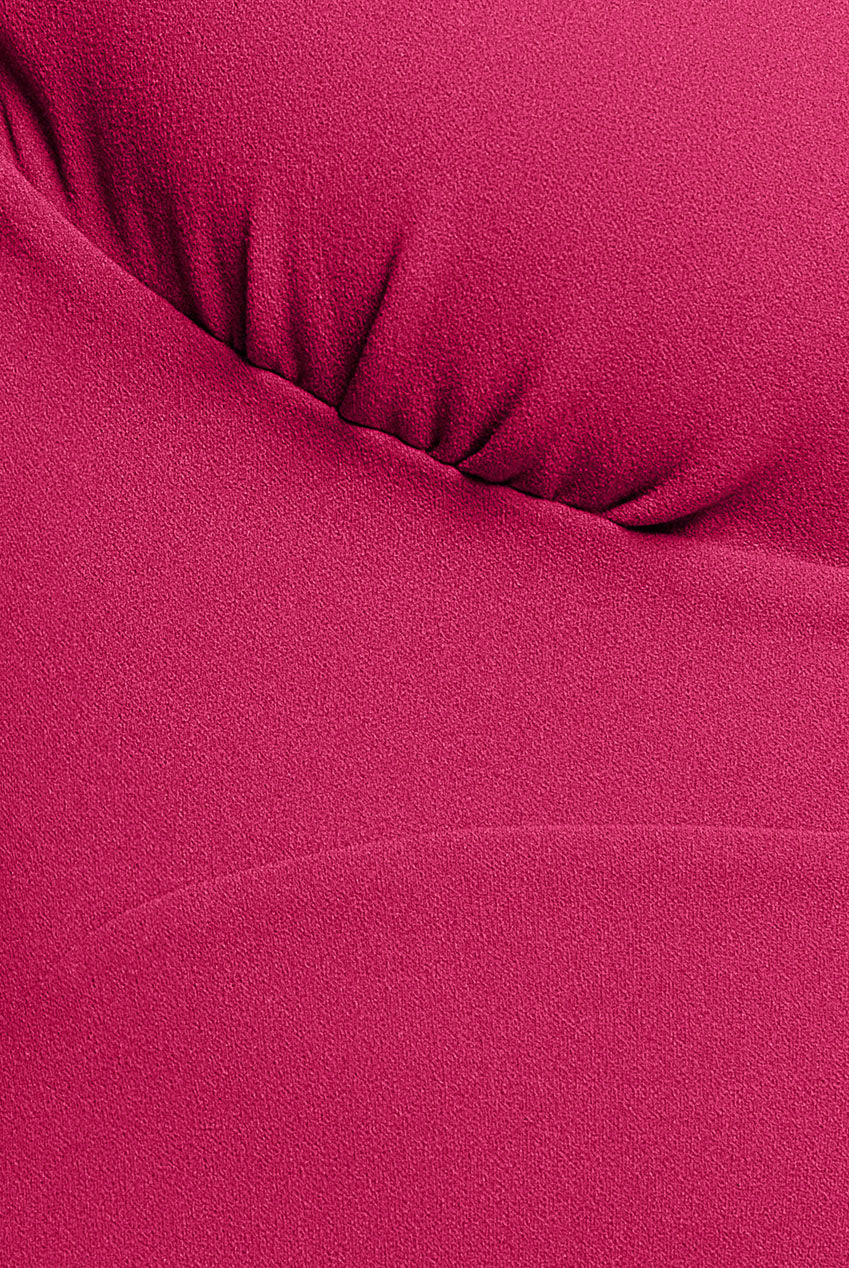 Scuba Crepe Twist Cutout Midi Dress - Hot Pink DR4351