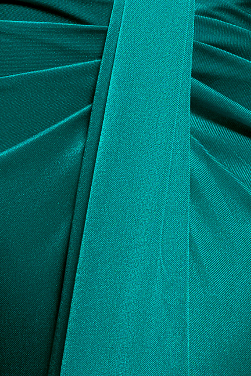 Open Back Cowl Neck Maxi Dress - Emerald Green DR4354