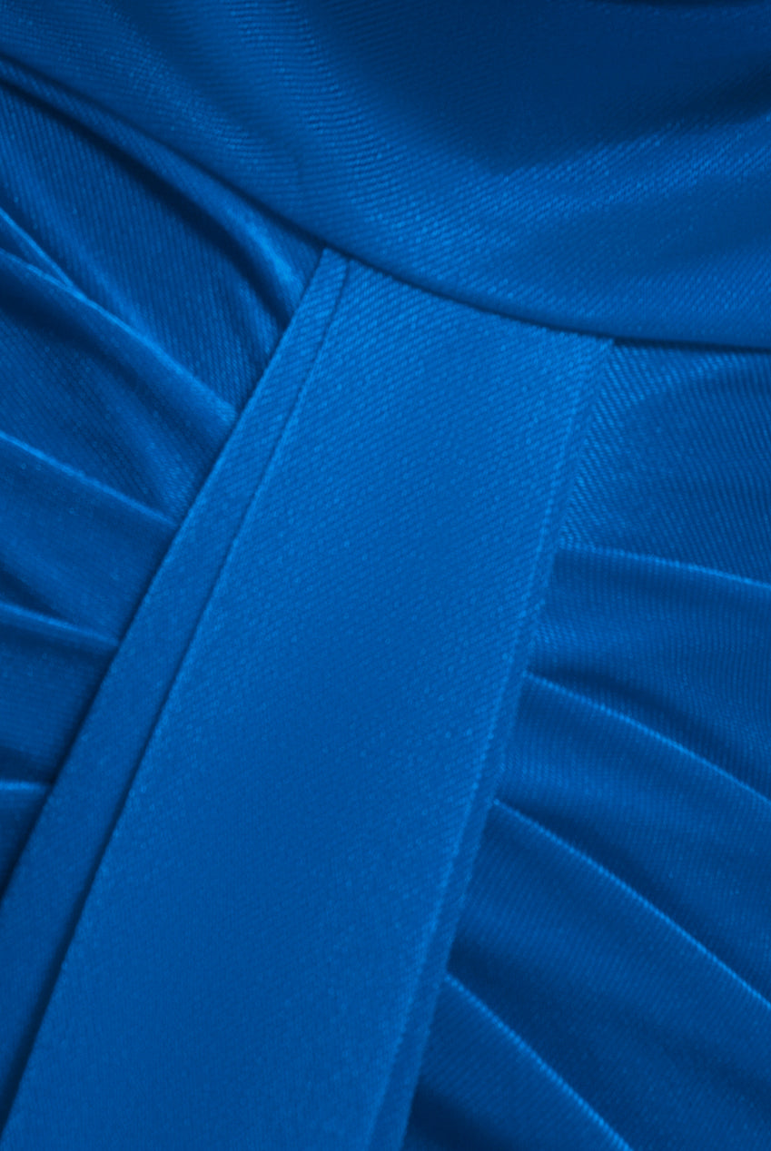 Open Back Cowl Neck Maxi Dress - Royal Blue DR4354